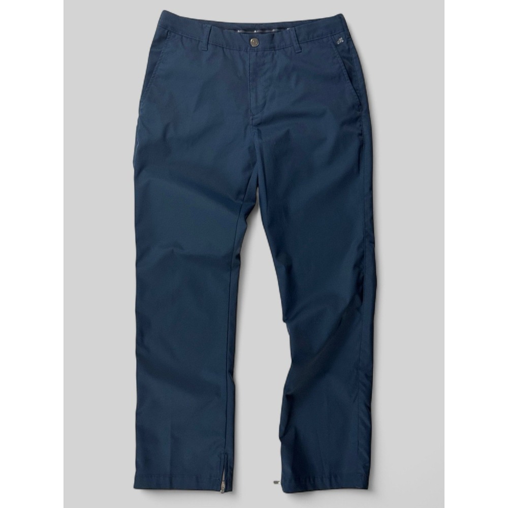 Bonobos Golf Pants Men's 32 x 32 Navy Blue Straight Leg Ankle Zip Performance